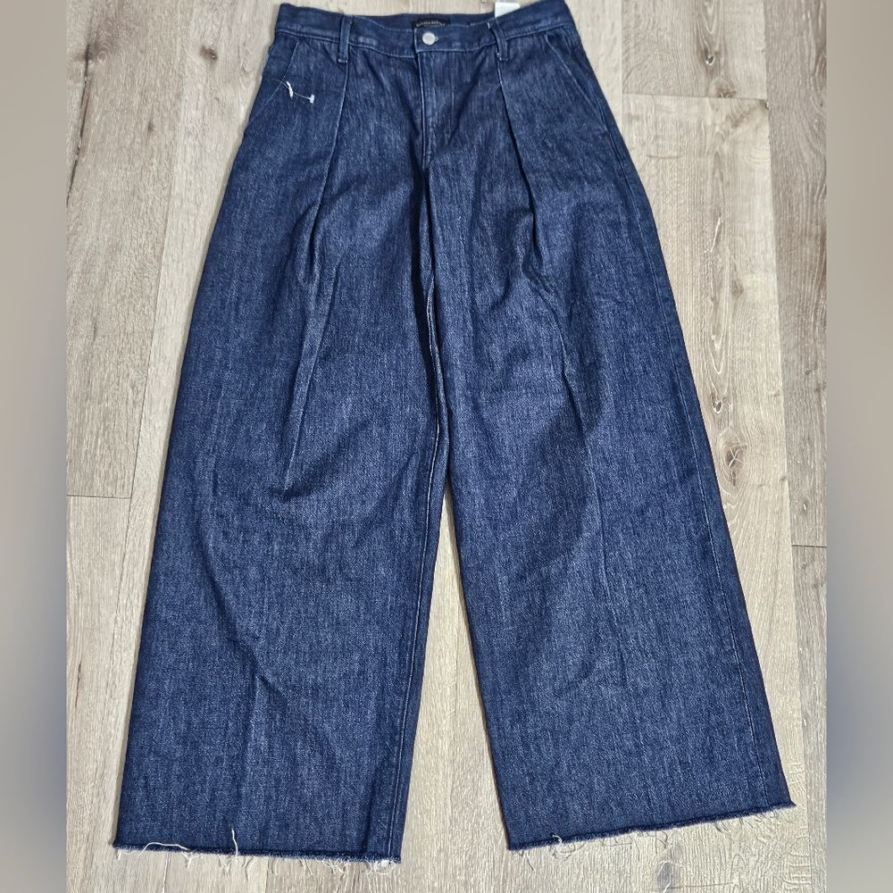 Banana Republic Premium Denim High Rise Relaxed Wide Leg Jeans Size 27